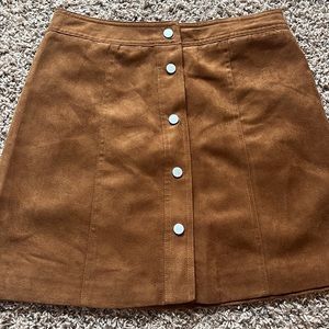 Faux mini skirt